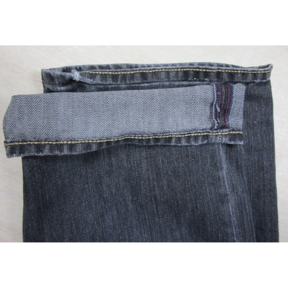 Banana Republic Jeans Men's (31x29.5) Straight Fit Selvedge Denim Charcoal Black